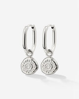 Sun Seeker Oval Hoop Set Baby Silber