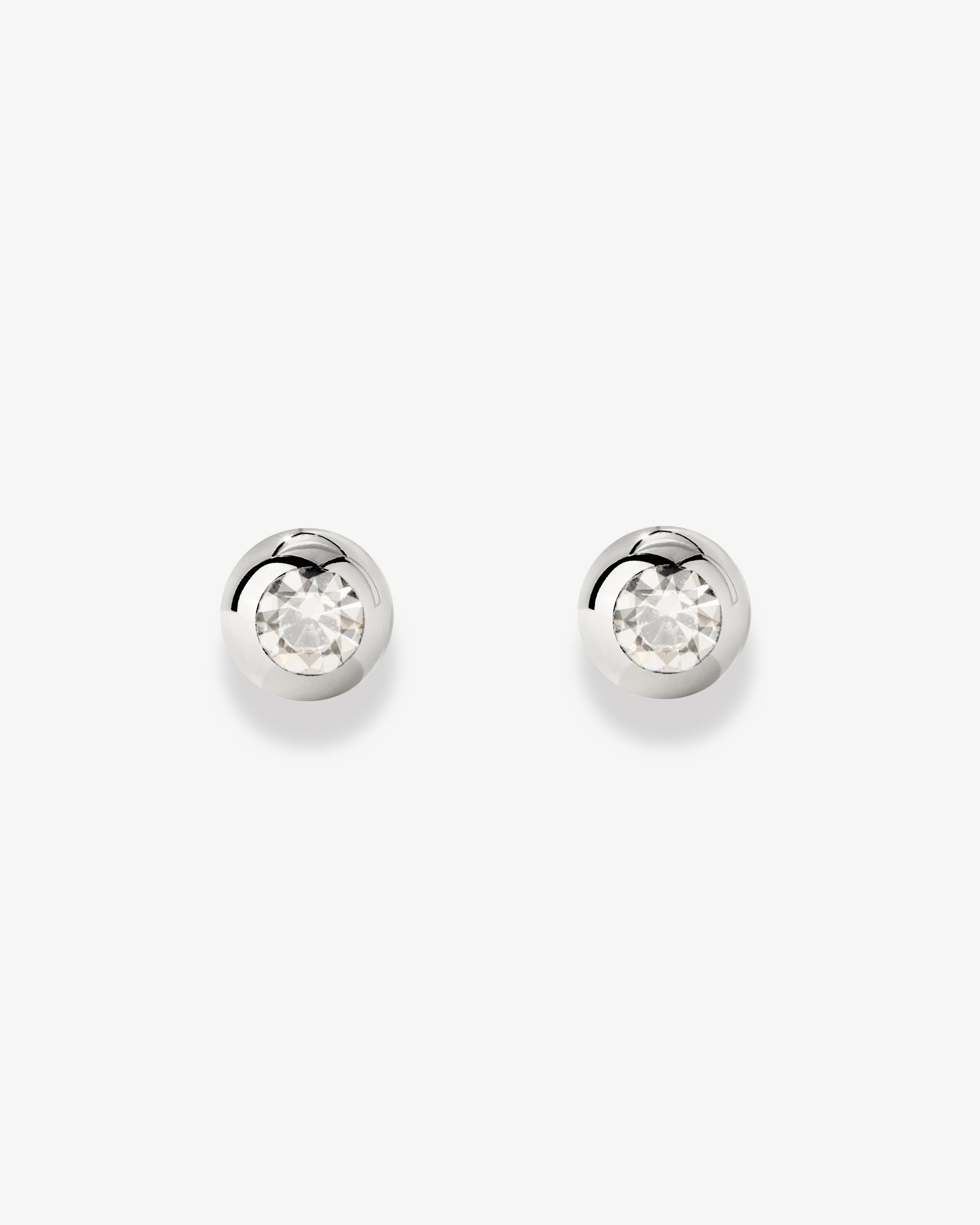 Bezel Bling Studs Silber