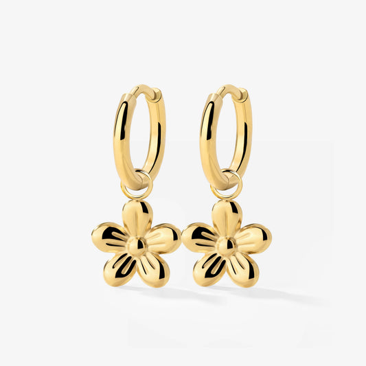 Blossom Hoop Set Small Gold