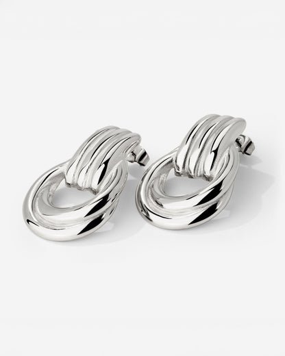 Infinity Loop Hoops Silber