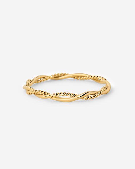 Curly Twist Ring Gold