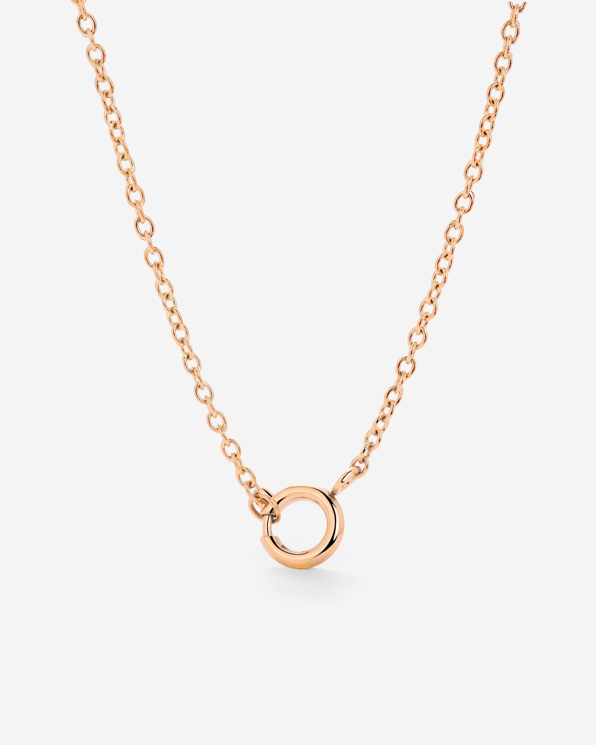 Classic Chain Charm Necklace Roségold