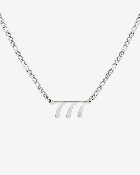 Angel Number Necklace Silber 777