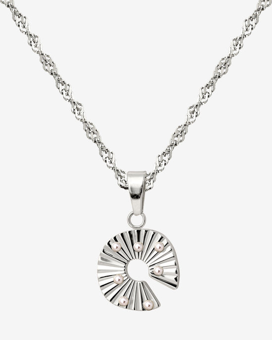 Sparkling Donut Necklace Silber