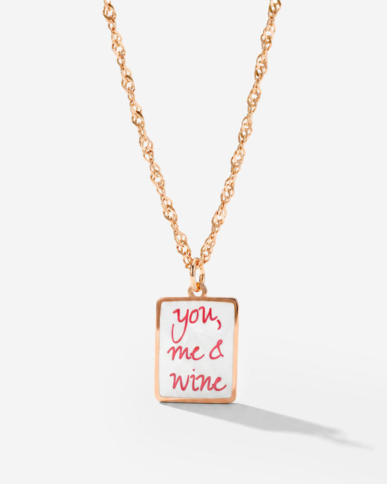 You, me & wine Necklace