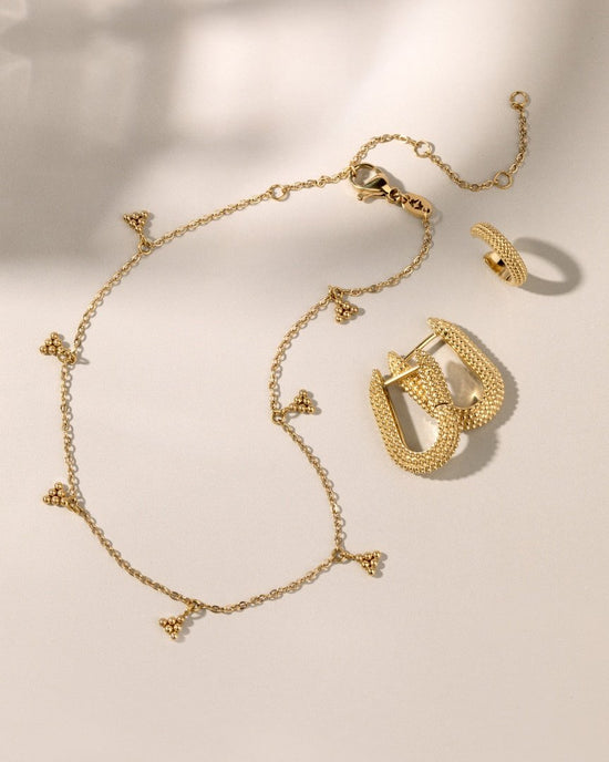 Tiny Beads Anklet Roségold