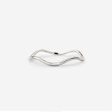 Slim Wave Ring Silber