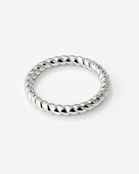 Endless Twist Ring Silber