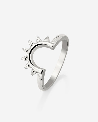 Sun Ray Ring Silber