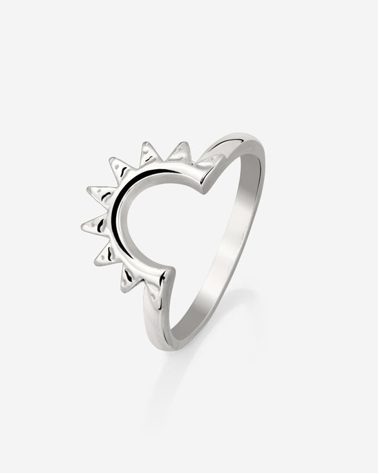 Sun Ray Ring Silber