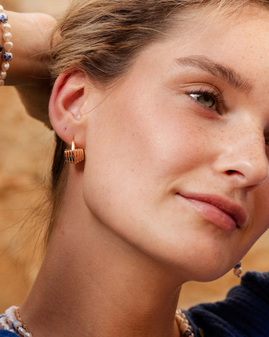 Winding Hoop Studs Roségold