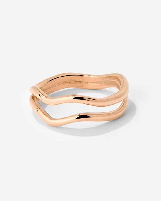 Double Wave Ring Roségold