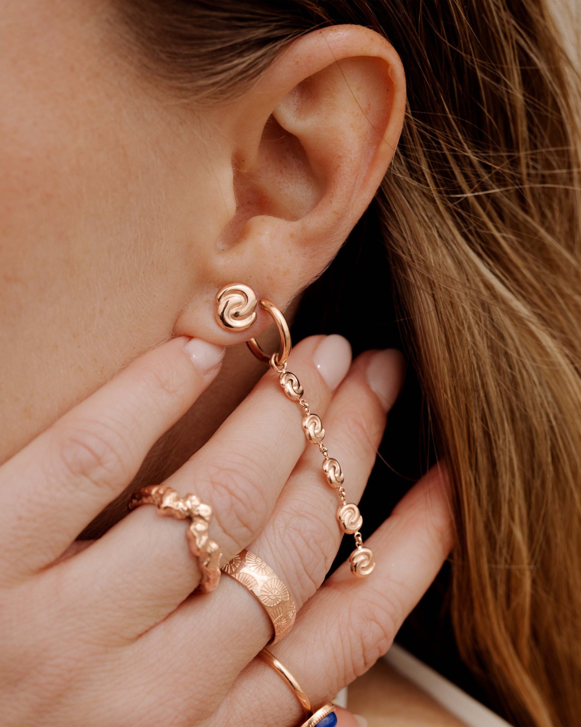 Tides of Time Studs Roségold