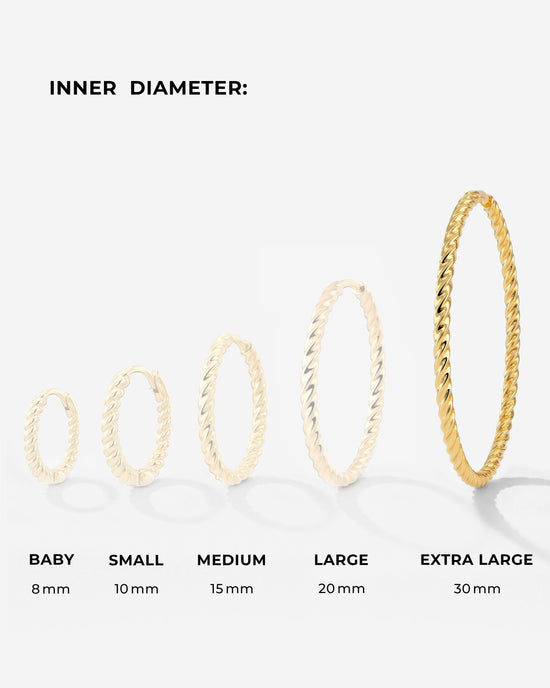 Twisted Hoops Extra Large Gold