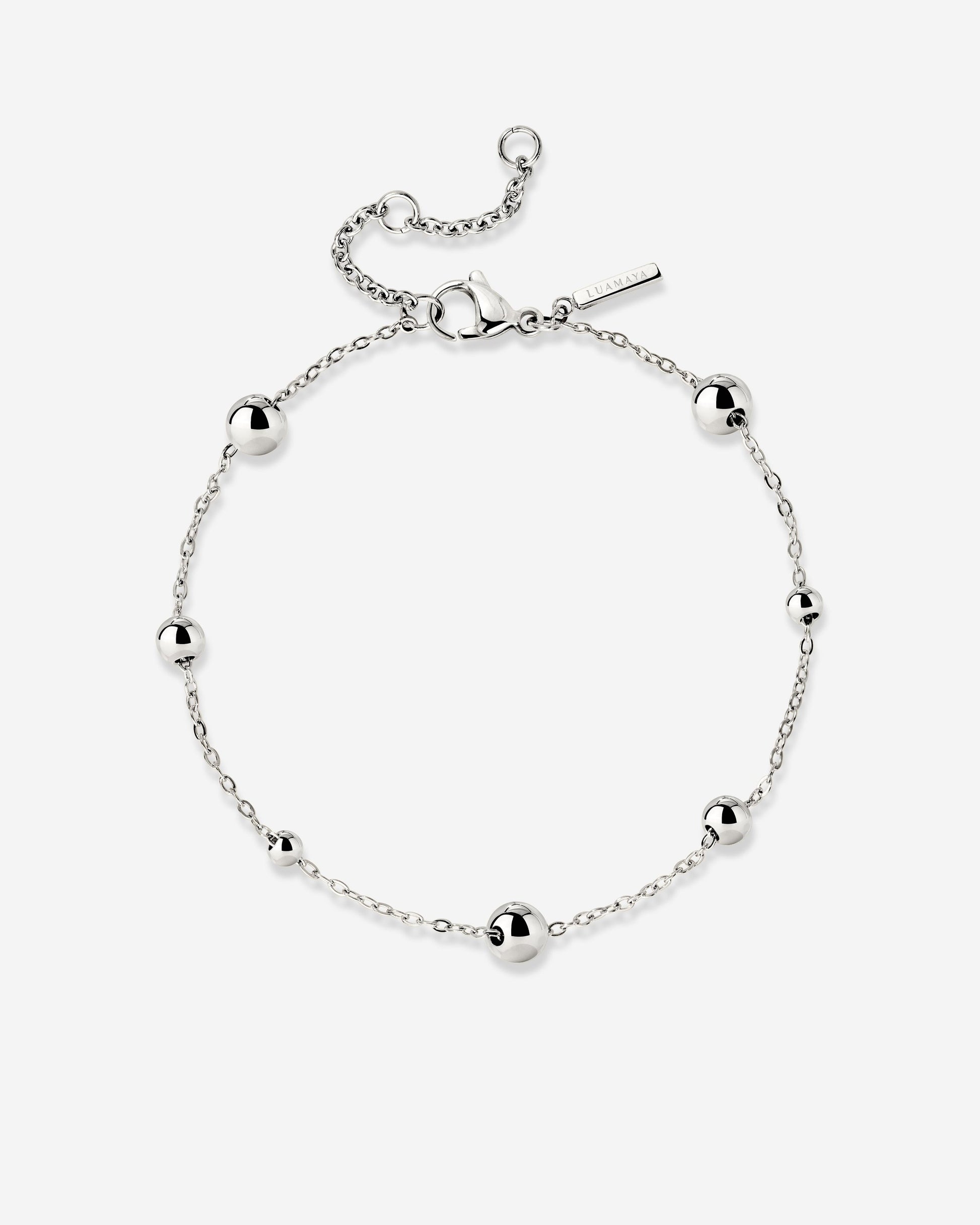 Infinite Beads Bracelet Silber