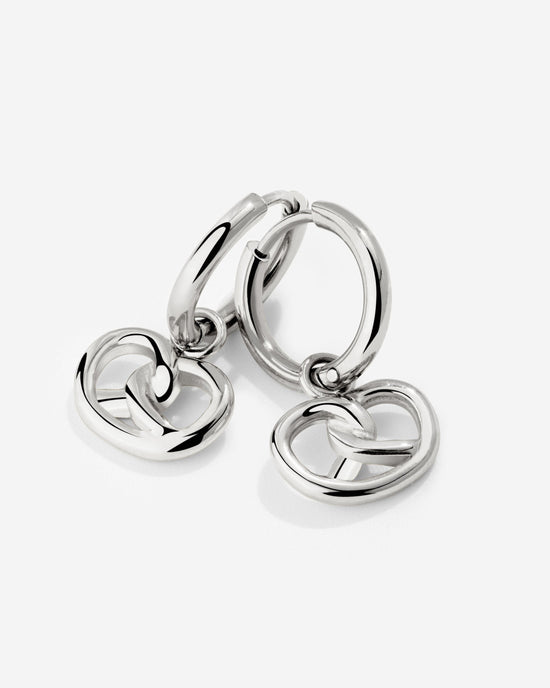 Pretzel Babe Hoop Set Small Silber