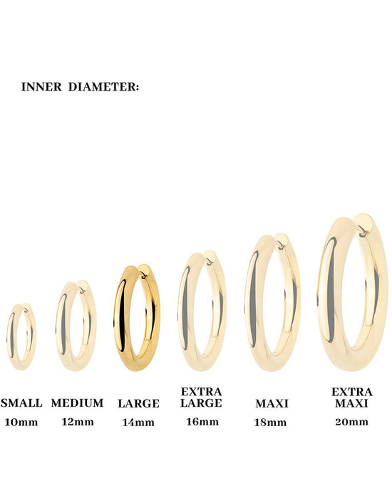 Chunky Hoopies Large Gold