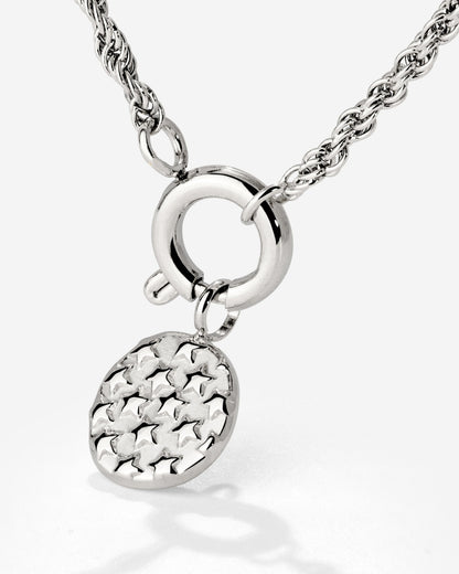 Starry Skies Rope Chain Necklace Set Silber