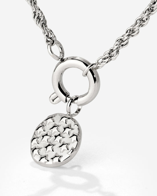 Starry Skies Rope Chain Necklace Set Silber