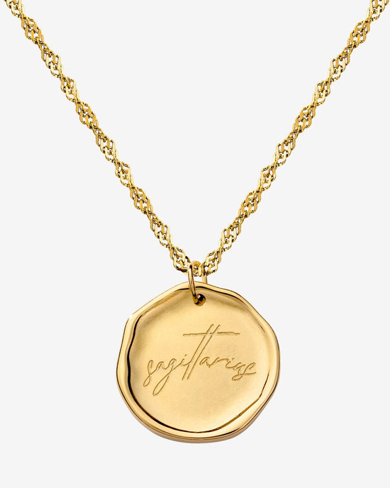 Zodiac Necklace – Sagittarius / Schütze Gold