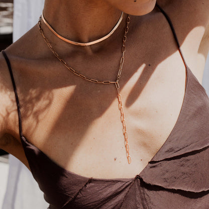 Honey Y-Necklace Roségold