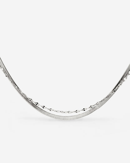 Aligned Double Necklace