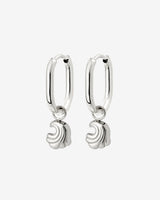 Curvy Wave Oval Hoop Set Baby Silber