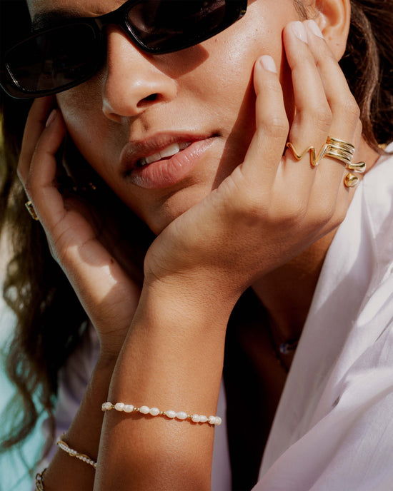 Summertime Pearl Bracelet Gold