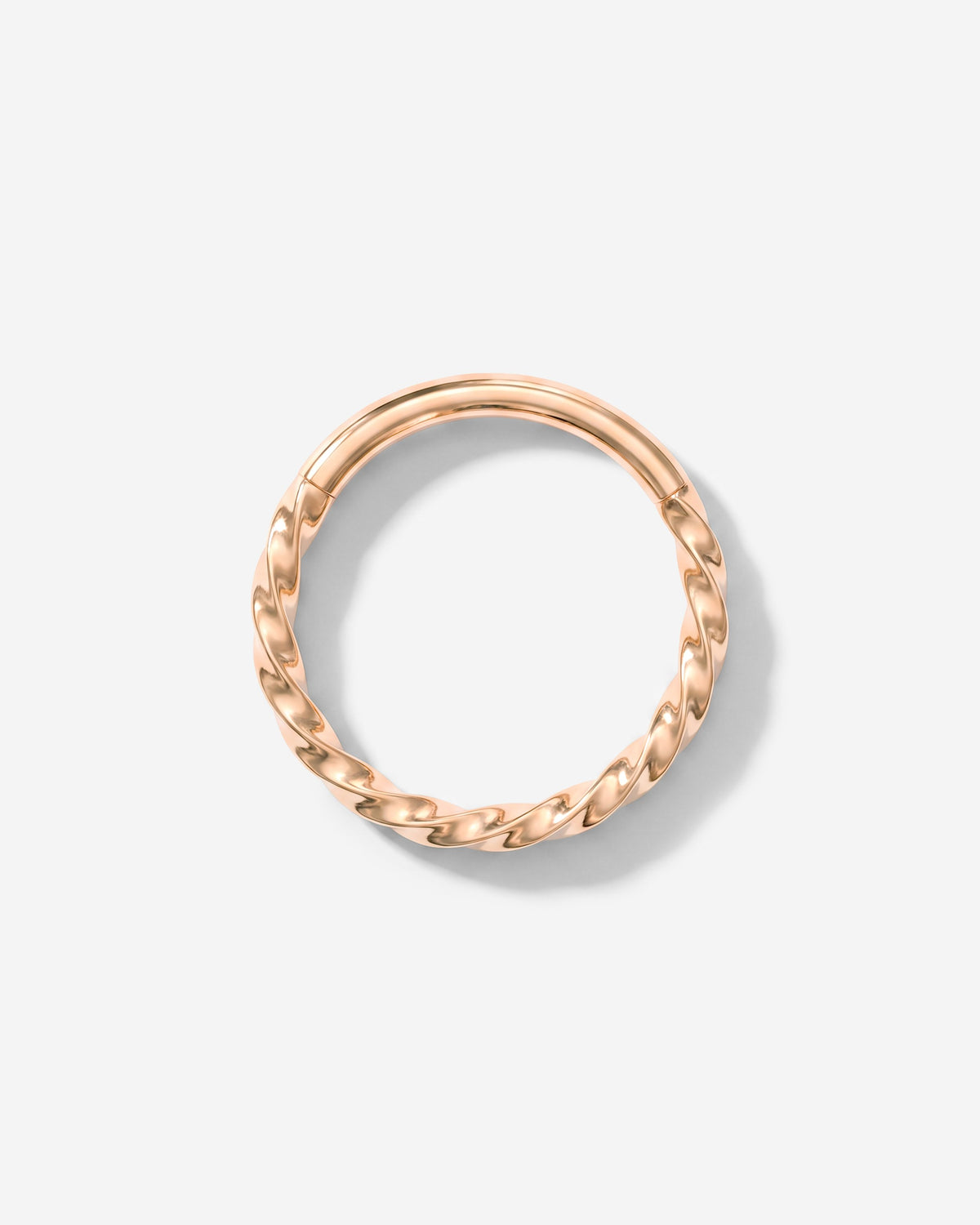 Twisted Click Piercing Ring Roségold