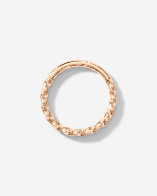 Twisted Click Piercing Ring Roségold