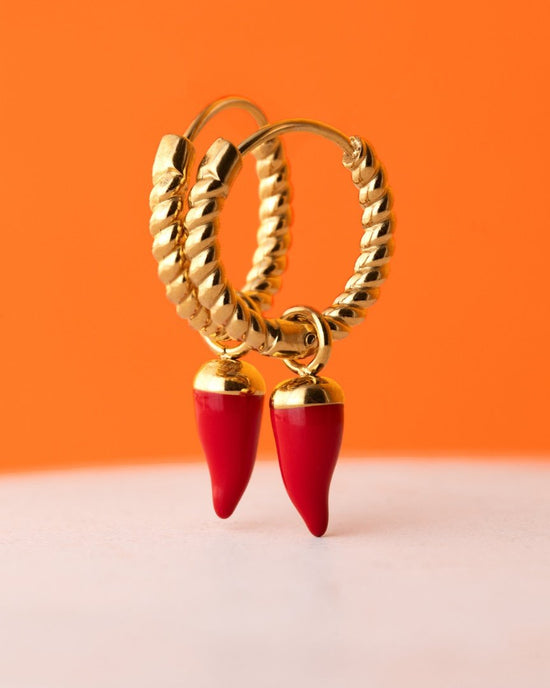 Hot 'n' Spicy Twisted Hoop Set Baby Gold