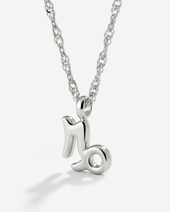 Capricorn Bubble Necklace Silber