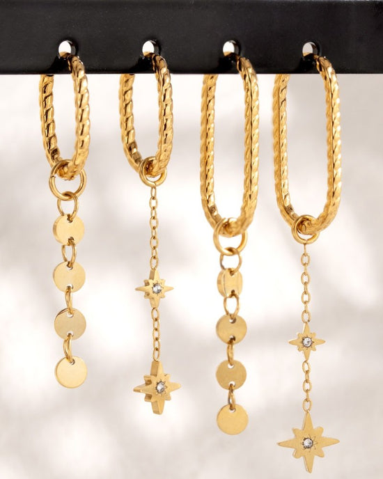 Oval Twisted Hoops Baby Gold