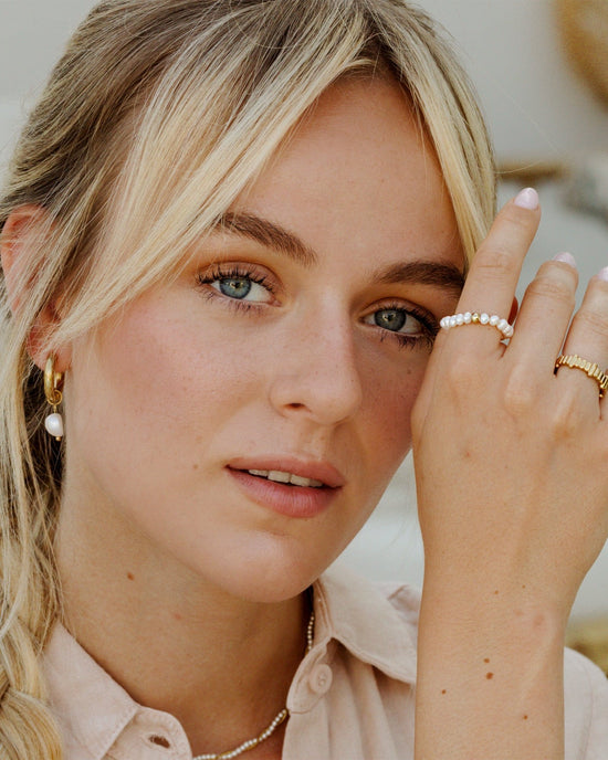 Summertime Pearl Ring Gold