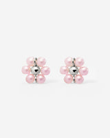 Pretty Pink Daisy Studs Silber