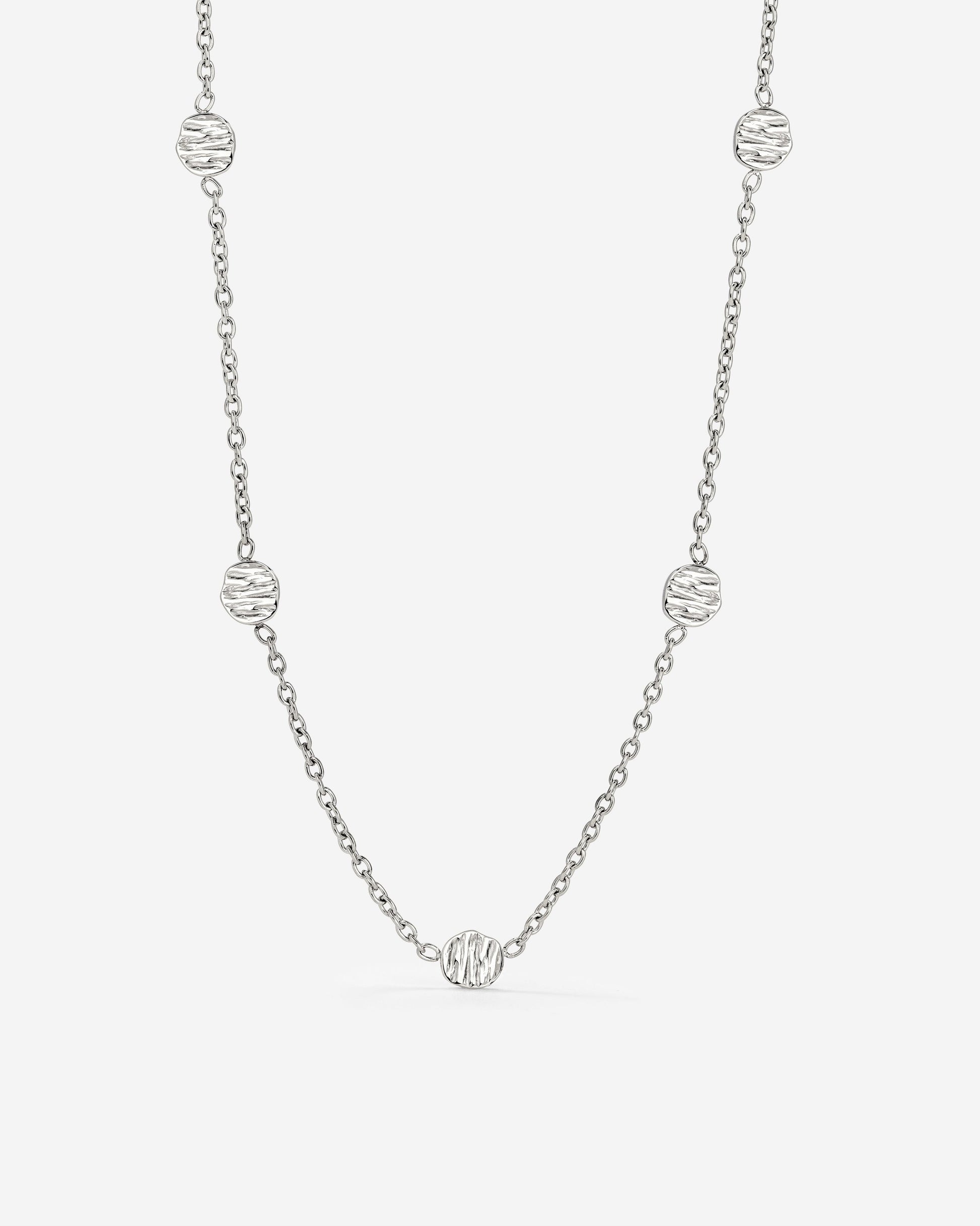 Boho Coin Necklace Silber
