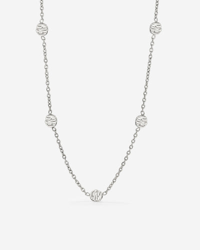 Boho Coin Necklace Silber