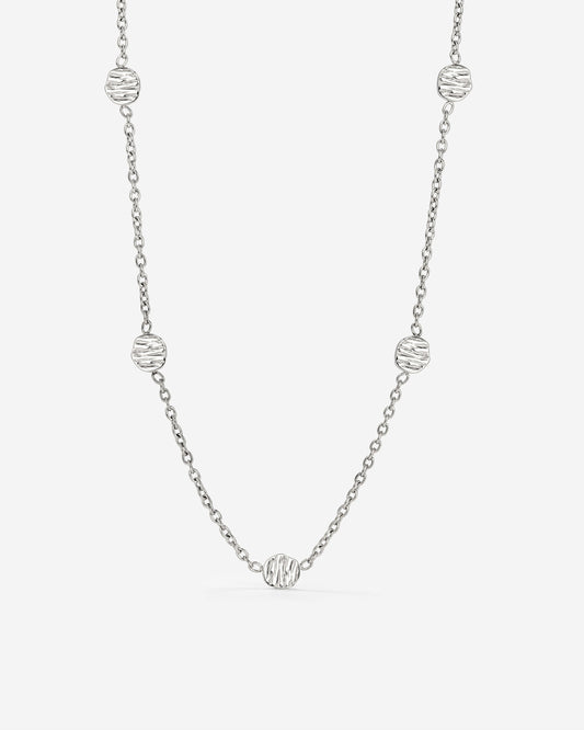 Boho Coin Necklace Silber