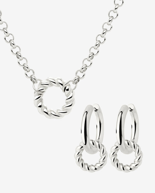 Twisted Donut Bundle Silber