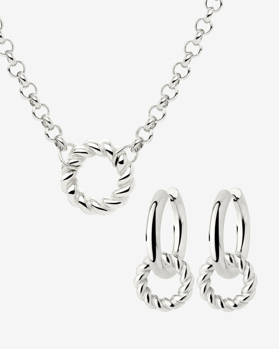 Twisted Donut Bundle Silber