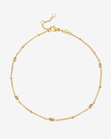 Sparkling Eyes Anklet Gold
