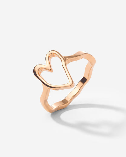 Flowy Heart Ring Roségold