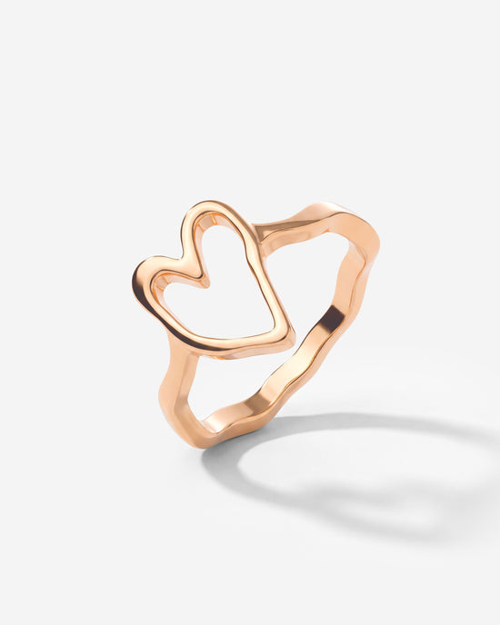 Flowy Heart Ring Roségold