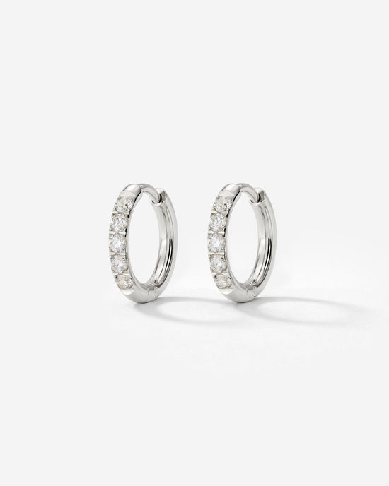 Glimmer Hoops Baby Silber
