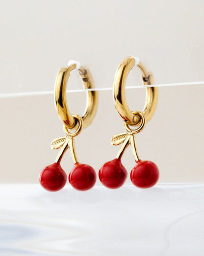 Very Cherry Hoop Set Baby Gold