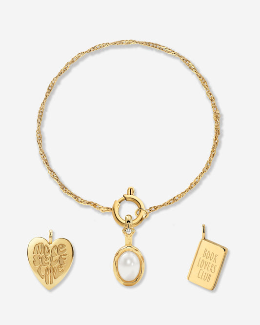 Singapore Chain Charm Bracelet Set