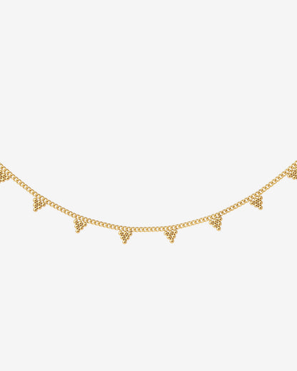 Tiny Beads Necklace Gold