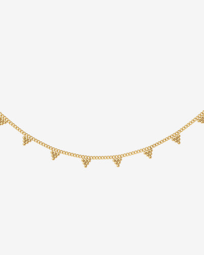 Tiny Beads Necklace Gold