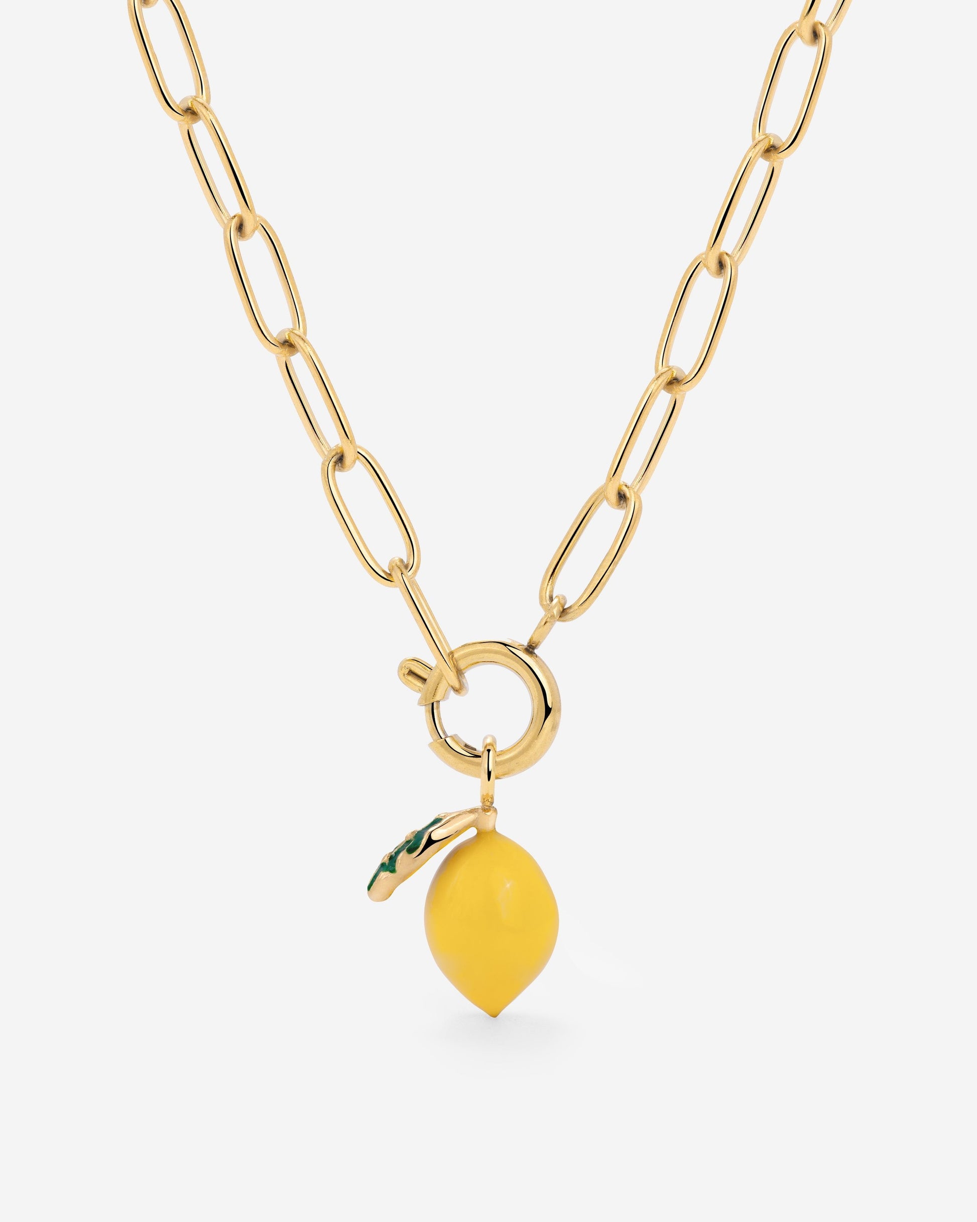 Lemony Oval Links Necklace Set Gold