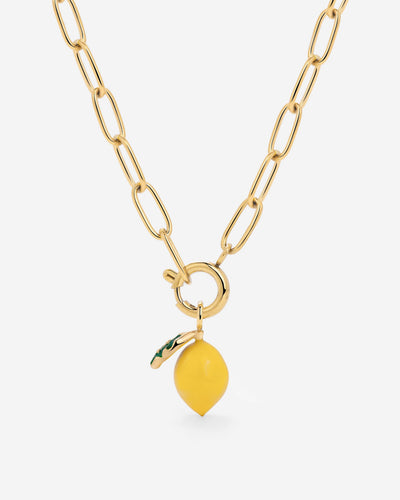 Lemony Oval Links Necklace Set Gold
